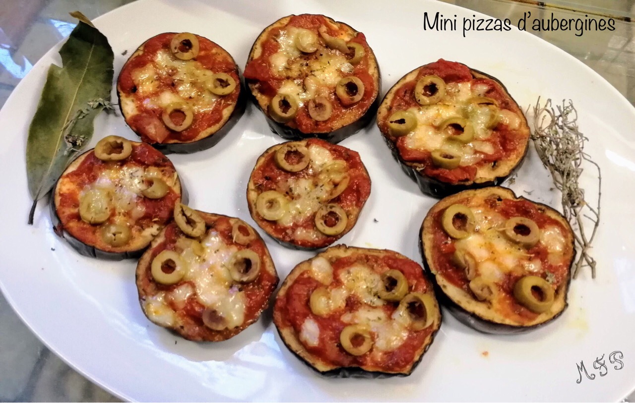 Mini pizzas d’aubergines